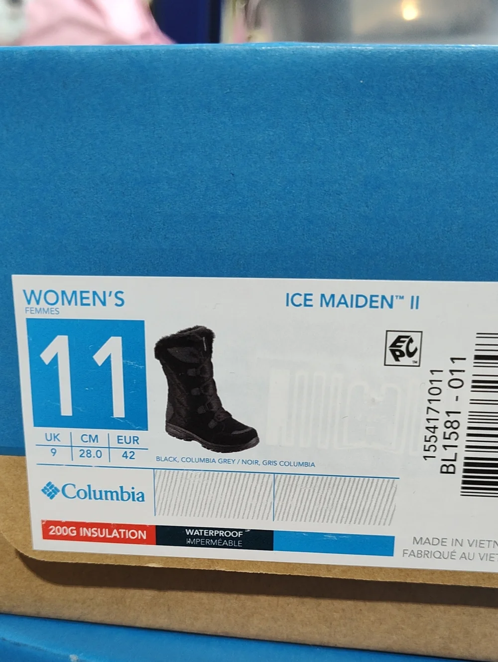 Ice Maiden II , Size 11, Black, Brand New